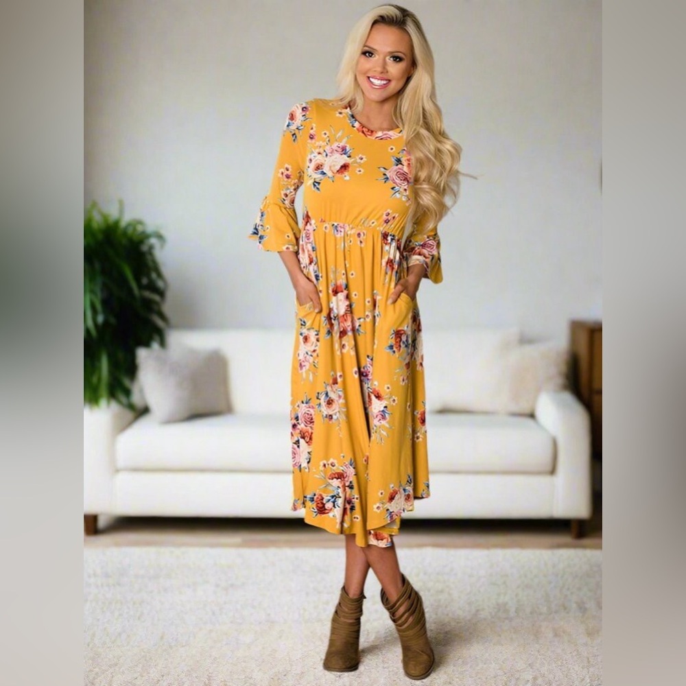 Size 4 NEW Womens Yellow Easter Dress,  Mom and Me Dresses